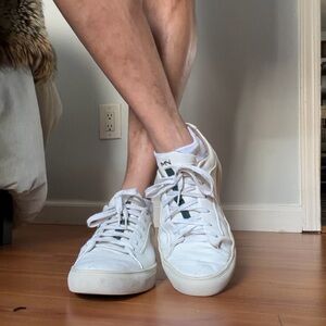 Mark Nason Los Angeles White Leather Low Top Sneakers Men’s Size 10.5